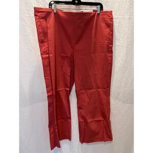 NWT Chico's So Slimming Juliet Kick Flare Crop Pants Coral Zinnia Orange Sz 20
